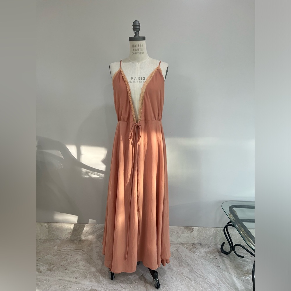 Storia Peach Lace Chemise SIZE M - Picture 2 of 5
